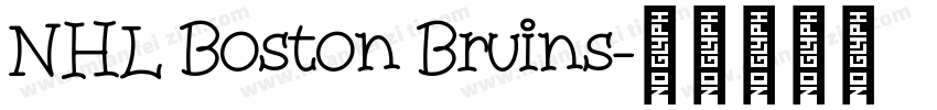 NHL Boston Bruins字体转换